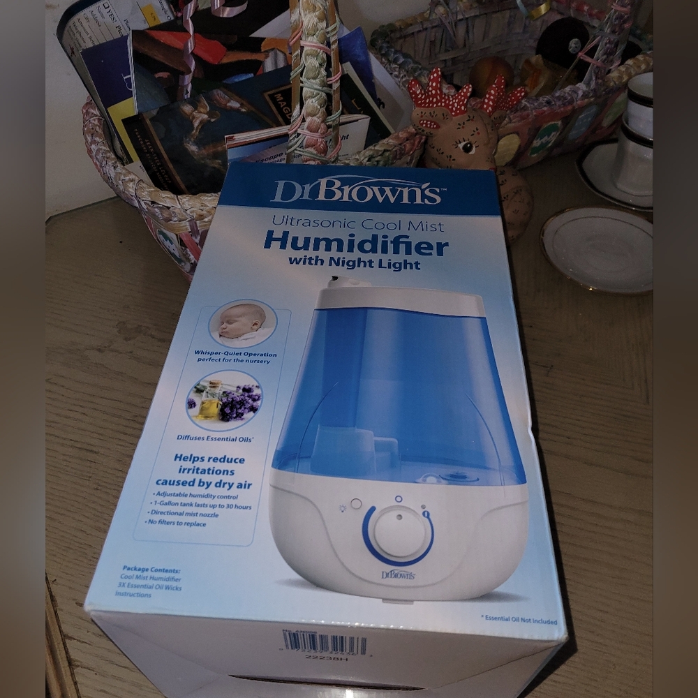 Dr. Brown's Ultrasonic Cool Mist Humidifier with Night Light